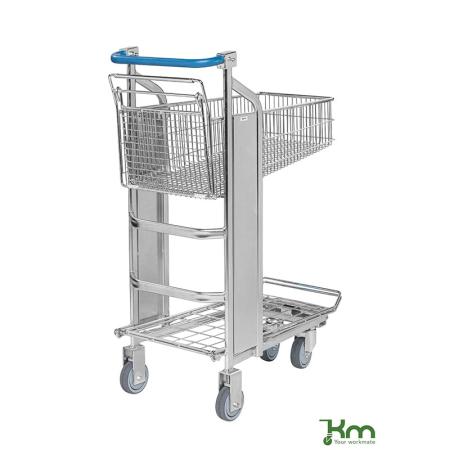 Chariot ergonomique à panier profond - Frein grip