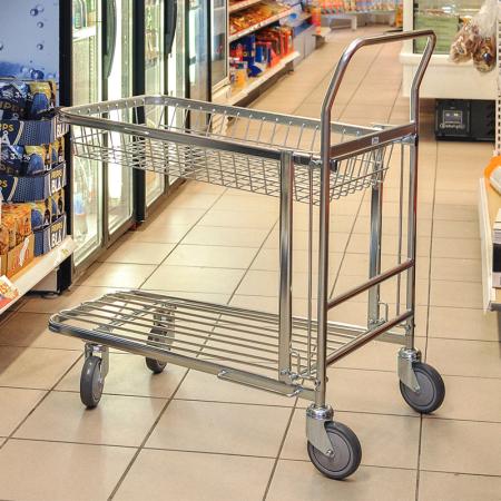 Vente Chariot à panier maillé repliable pour picking et mise en rayon (ACTIVERGO)