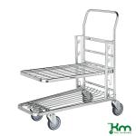 Chariot desserte à plateau réglable 3 positions - maille électro galvanisée - ACTIVERGO