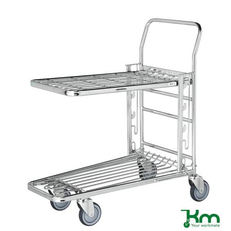 Vente Chariot desserte à plateau réglable 3 positions - maille électro galvanisée (ACTIVERGO)