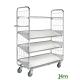 Comparateur Chariot de picking manuel ergonomique modulable 250 kg - l. 470 mm