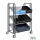 Fabricant Chariot préparateur de commandes 3 étagères réglables - 150 kg