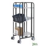 Chariot préparateur de commandes 3 étagères réglables - 150 kg - ACTIVERGO