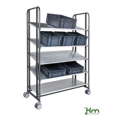 Devis Chariot de préparation de commandes 5 tablettes réglables - 250 kg