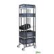 Comparateur Chariot de préparation de commandes 5 tablettes réglables - 250 kg