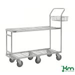 Chariot de mise en rayon 2 étagères longues - 400 kg - modulable - ACTIVERGO