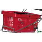 Panier de courses plastique ajouré 27 litres avec anse rabattable - ACTIVERGO