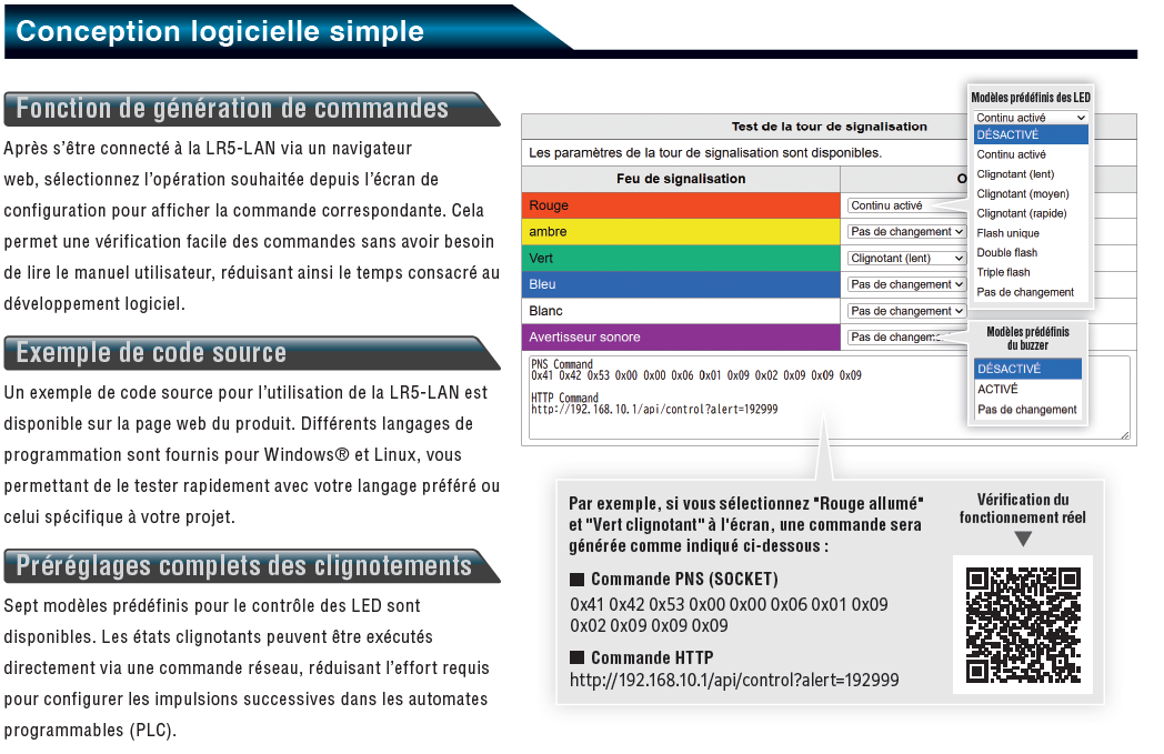Achat Colonne lumineuse avec port LAN RJ45 - LR5-LAN