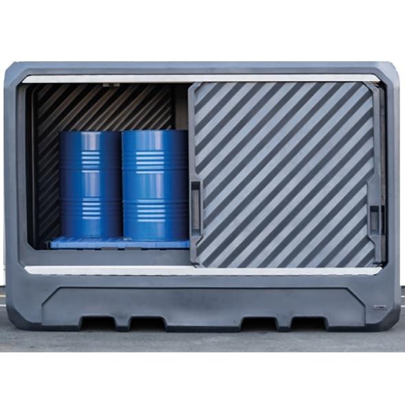 Conteneur de stockage en PEHD pour produits corrosifs - rétention 2800 litres