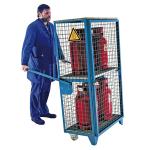 Box grillagé mobile pour bonbonnes de gaz 1 porte - PROTECTO