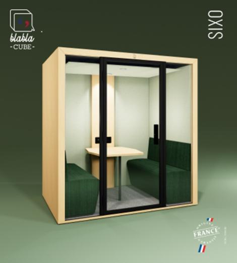 Cabine acoustique de réunion Blabla Sixo - BLABLA CUBE