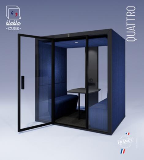 Cabine acoustique de réunion Blabla Quattro - BLABLA CUBE