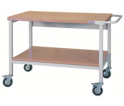 Desserte atelier 2 niveaux plateau bois