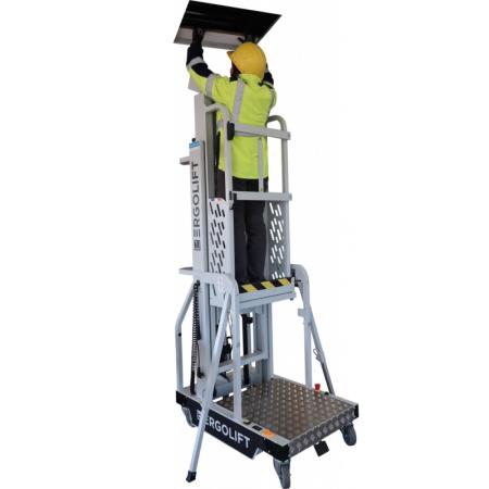 Micro-nacelle pour faux-plafonds Ergolift® 60x60 - mât électrique