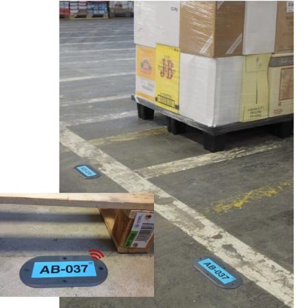 Support d'étiquette RFID - repérage d'emplacement palette au sol