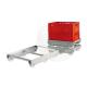 Roule bacs inox AISI 304 L pour caisses plastiques