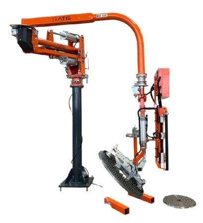 Bras de levage articulé - manipulation de plaques métalliques