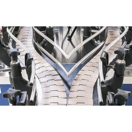Vente Convoyeur sur mesure alu / inox pour ligne de conditionnement (CDA Remplisseuses et Etiqueteuses)