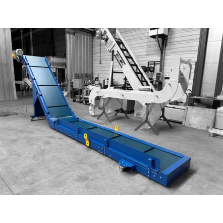 Convoyeur à bande pour récupération de chutes de cartons