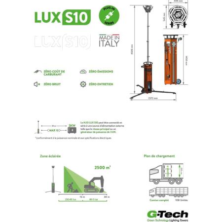 Achat Mat d’éclairage télescopique professionnel - LUX S10