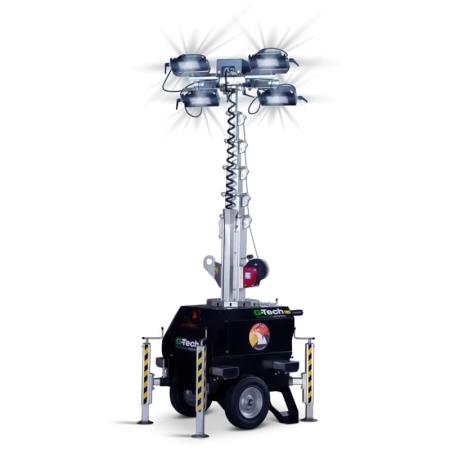 Mât d’éclairage télescopique tractable- LUX C12