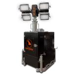 Tour d'éclairage de chantier LED - alimentation hybride - LUX CUBO - NACELEXPERT