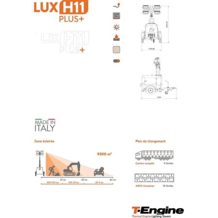 Achat Mât d’éclairage pour chantiers - LUX H11 PLUS