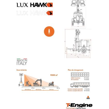 Achat Matériel d’éclairage mobile autonome pour chantiers - LUX Hawk