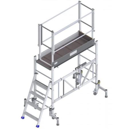 Echafaudage roulant pliant Maxipli - H. de travail réglable jusqu'à 3,5 m