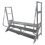 Escalier autoportant mixte pour cabine de peinture - ABA ECHELLES