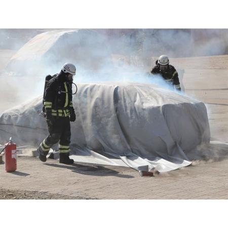 Achat Bâche anti-feu lithium pour petits véhicules, motos et matériels - 5 x 6 m