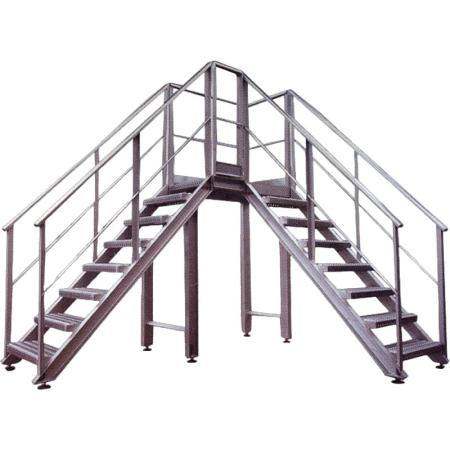 Passerelle acier inoxydable pour zone de production