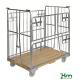 Achat Roll conteneur 500 kg avec fond bois et platines de gerbage