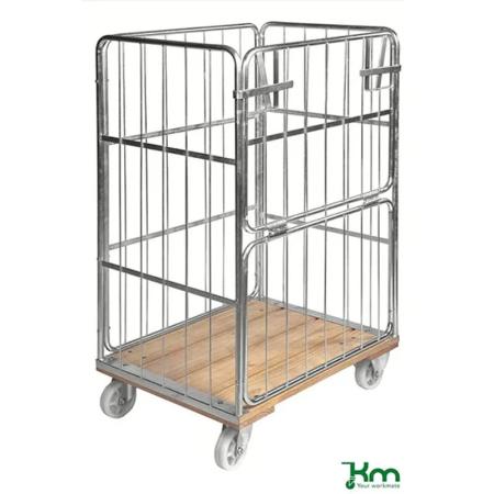 Achat Roll conteneur 4 côtés avec base en bois - longueur 845 mm