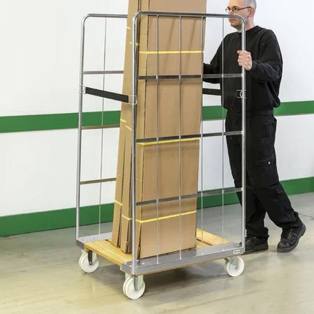 Achat Roll conteneur 2 côtés avec socle bois - longueur 800 mm