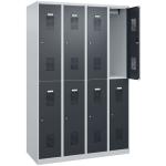 Vestiaires métalliques deux étages 8 cases Basis PLUS - AVMD