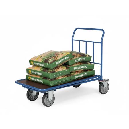 Chariot emboîtable avec dossier de poussée tubulaire