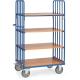 Achat Chariot haut à parois tubulaires - 4 ou 5 étagères réglables au pas