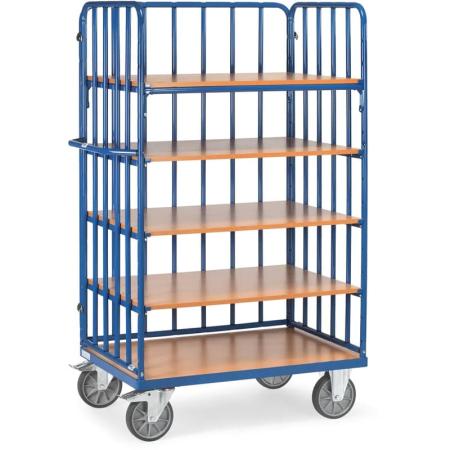 Vente Chariot haut à parois tubulaires - 4 ou 5 étagères réglables au pas (AVMD)