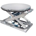 Table à niveau constant pneumatique inox à plateau tournant 2000 Kg - IMS Inter Manutention Système