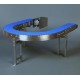 Achat Convoyeur courbe à bande modulaire plastique structure inox