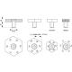 Achat Brides hexagonales variables de serrage