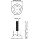 Achat Pieds machine ajustables standard à base plastique