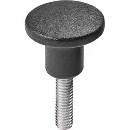 Bouton plastique moleté à Insert fileté