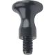 Bouton de traction à forme cintrée ergonomique