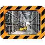 Miroir de sécurité industrie Cadre jaune et noir pour intérieur - extérieur - FACTOPSIS