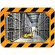 Miroir de sécurité industrie Cadre jaune et noir pour intérieur - extérieur