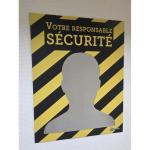 Panneau miroir adhésif de contrôle des EPI Protection de la Tête - FACTOPSIS