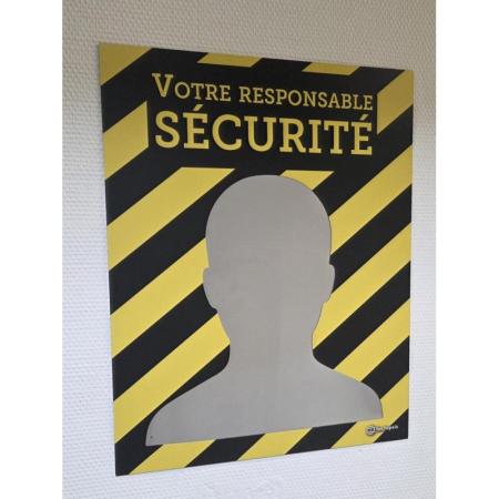 Panneau miroir adhésif de contrôle des EPI Protection de la Tête