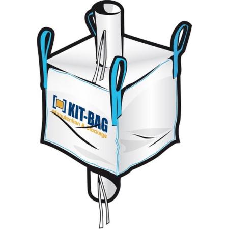 Big-bag 91x91x170 toile laminée et goulottes Ø 45 cm